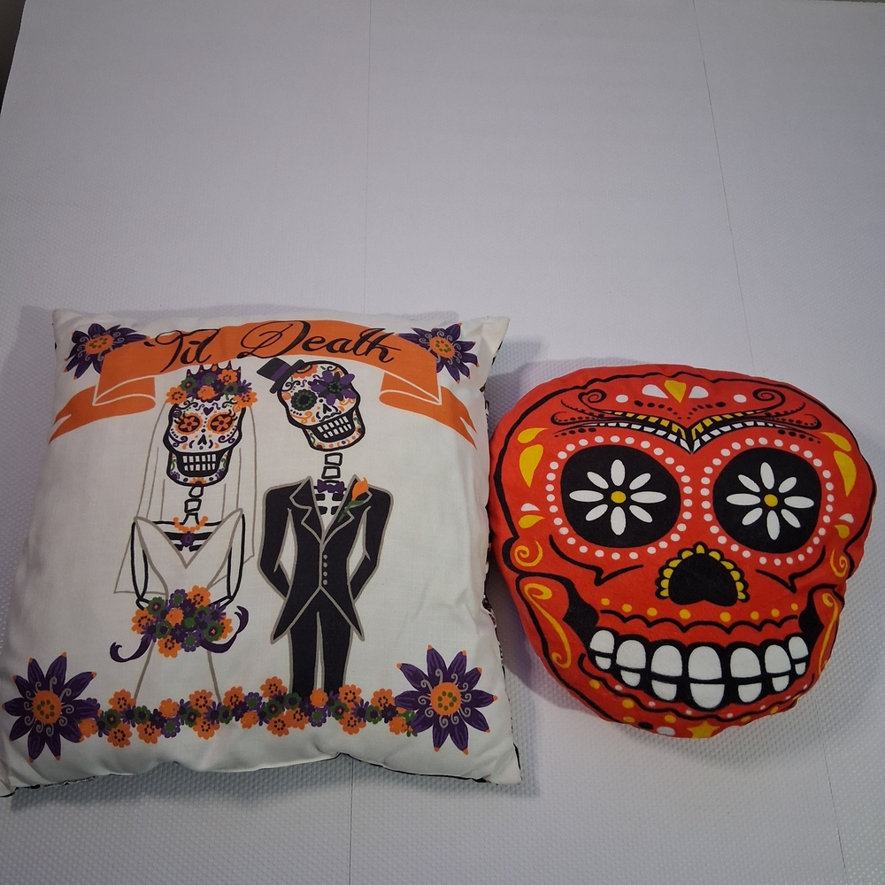 Day Of The Dead Design Pillow Set Of 2